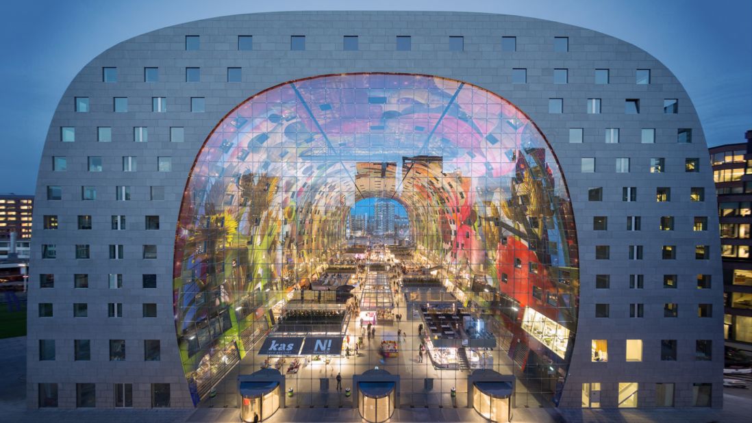 <strong>Is this Europe's coolest city?: </strong>The Netherland's second largest city Rotterdam is experiencing a facelift with innovative crowd funding initiatives and striking new architecture -- including this three-year-old market hall. The covered market was designed by architects MVRDV. It was officially opened by Queen Maxima on 1 October 2014.