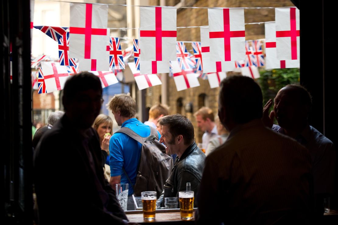 Drinking instead of eating -- a great British pastime.