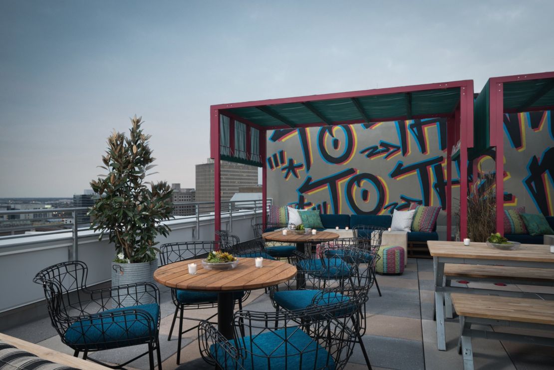 Monkey Board is The Troubadour hotel's breezy 17th floor bar and restaurant.