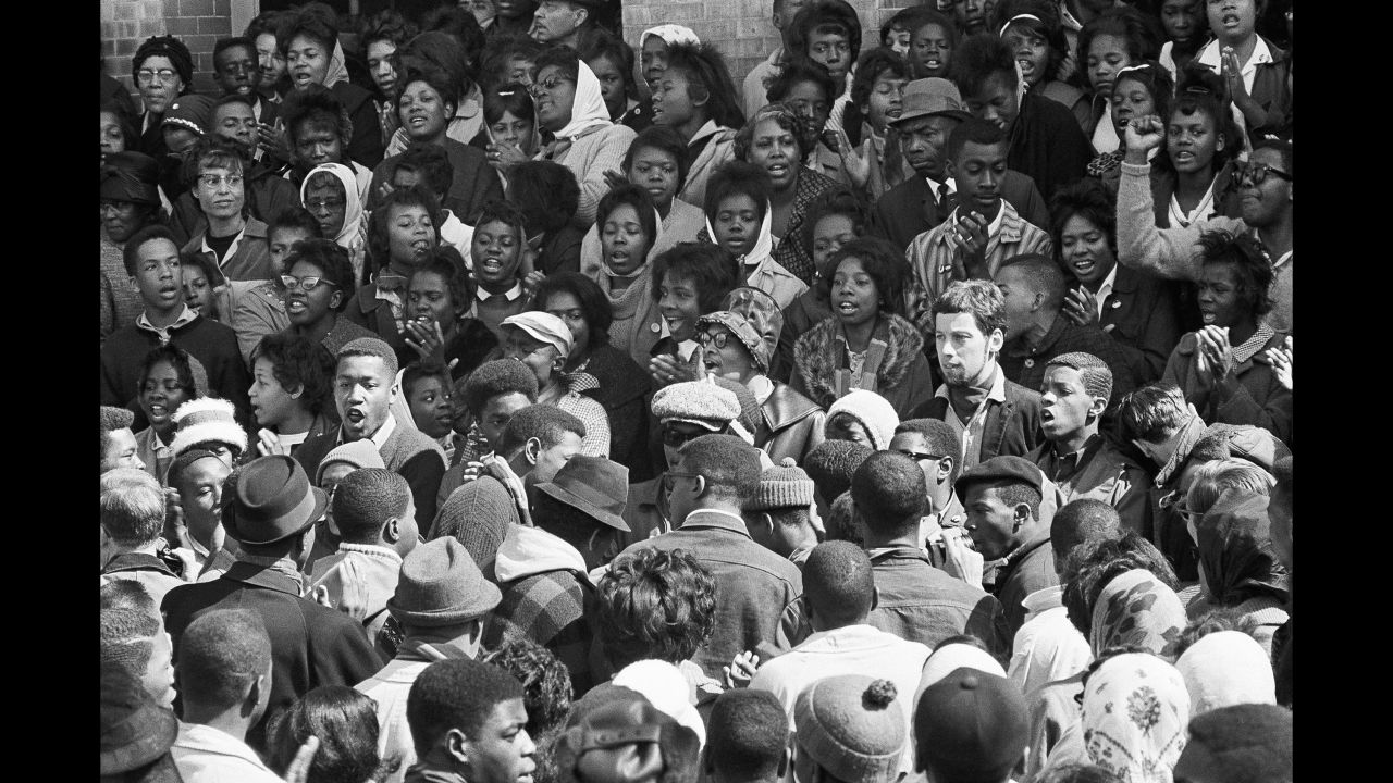 Two days after "Bloody Sunday," a second march started in Selma. This time, the crowd turned back at the bridge when it met a barricade of state troopers. 