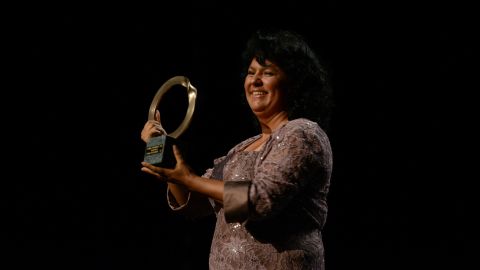 Berta Caceres won the presigious Goldman Environmental Prize in 2015.