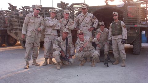 Vance, bottom right,  re-enlisted in the Army after the attacks on 9/11.