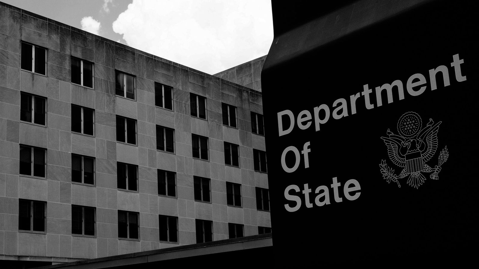 State Department building sign PHOTO ILLUSTRATION