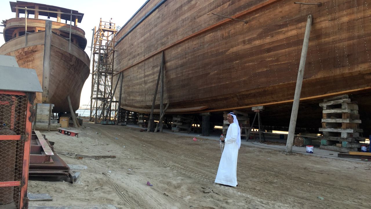 Third-generation shipbuilder Ahmed Obaid, pictured, is building what he says will be the longest dhow in the world.