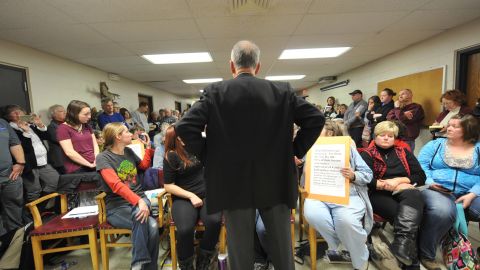 GARNER, IA - FEBRUARY 21: U.S. Sen. Chuck Grassley (R-IA) speaks during a town hall meeting at the Hancock County Courthouse February 21, 2017 in Garner, Iowa. The senator faced a raucus constituency that chanted and interrupted during the hour-long forum. (Photo by Steve Pope/Getty Images)