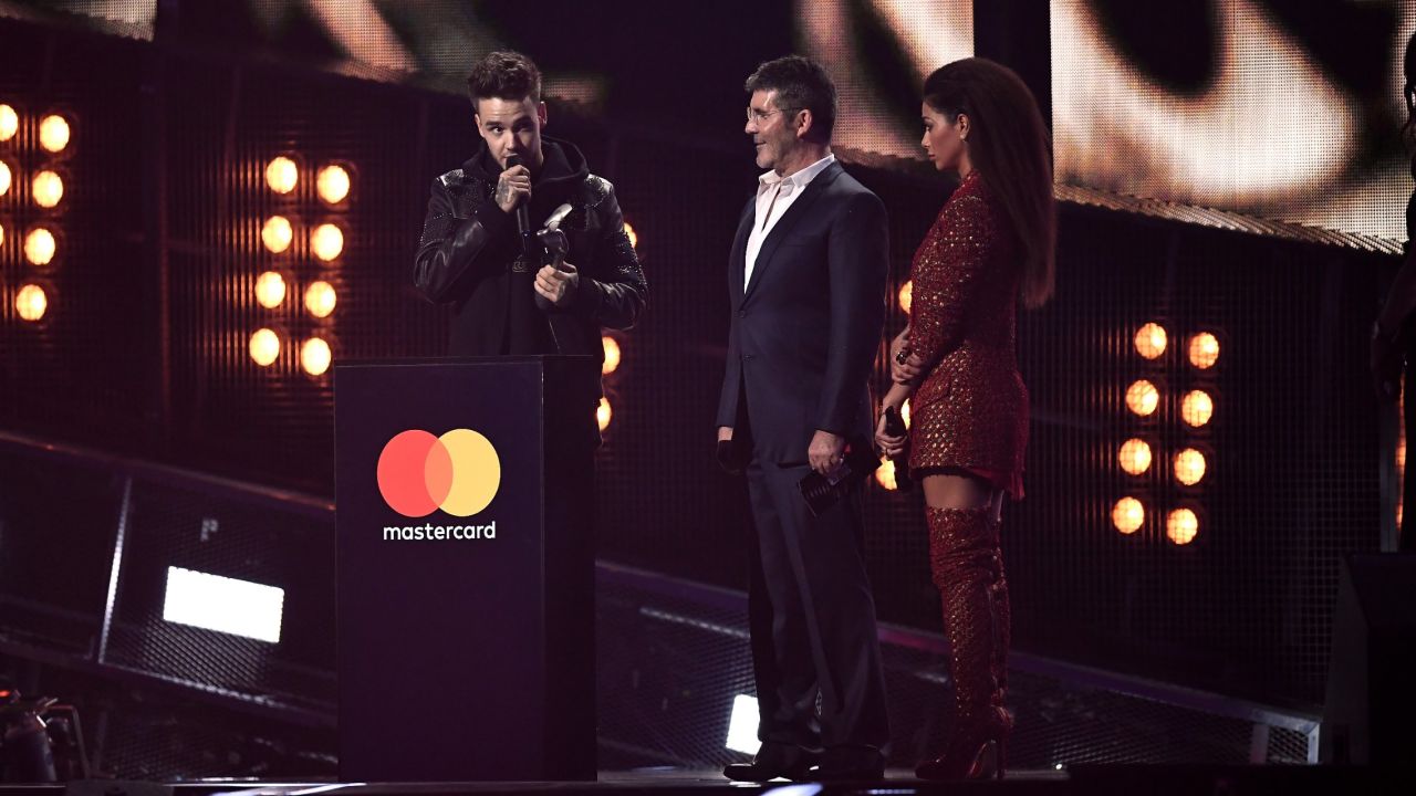 Liam Payne accepts the Best British Artist Video of the Year award for One Direction.