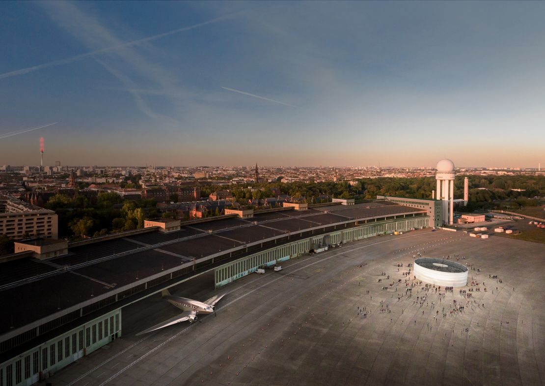 Tempelhof aerial view, digital render by Francis Kéré.