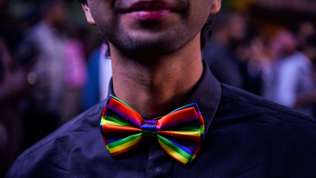 An Indian member of the lesbian, gay, bisexual, transgender (LGBT) community takes part in a pride parade in New Delhi on November 27, 2016
Hundreds of members of the LGBT community marched through the Indian capital for the ninth annual Delhi Queer Pride Parade. / AFP / CHANDAN KHANNA        (Photo credit should read CHANDAN KHANNA/AFP/Getty Images)