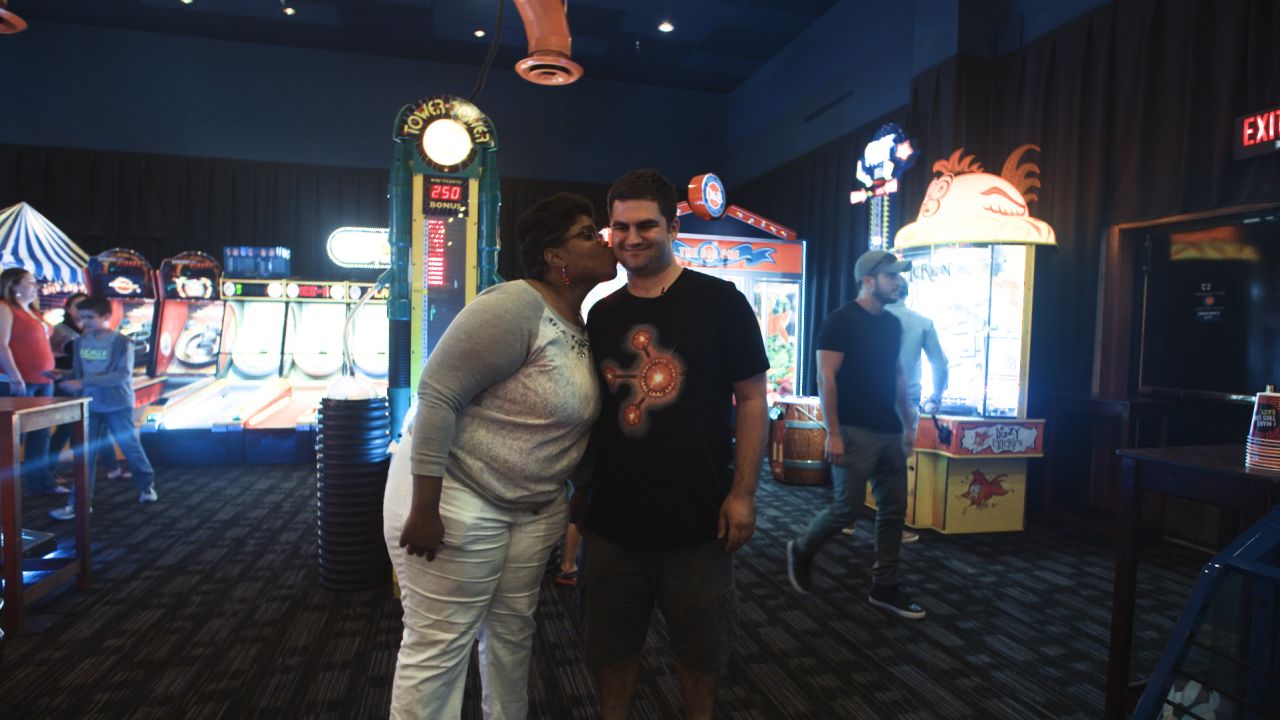 The couple loves to play arcade games at Dave & Buster's.