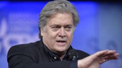 White House chief strategist Steve Bannon makes remarks during a discussion at the Conservative Political Action Conference (CPAC) at National Harbor, Maryland, February 23, 2017.
