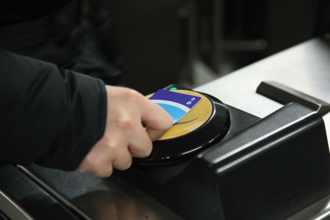 Scary Tube moment: the rejecting "bloop" of a credit-less card.