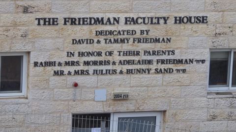 David Friedman's name is hugely visible in Beit El.