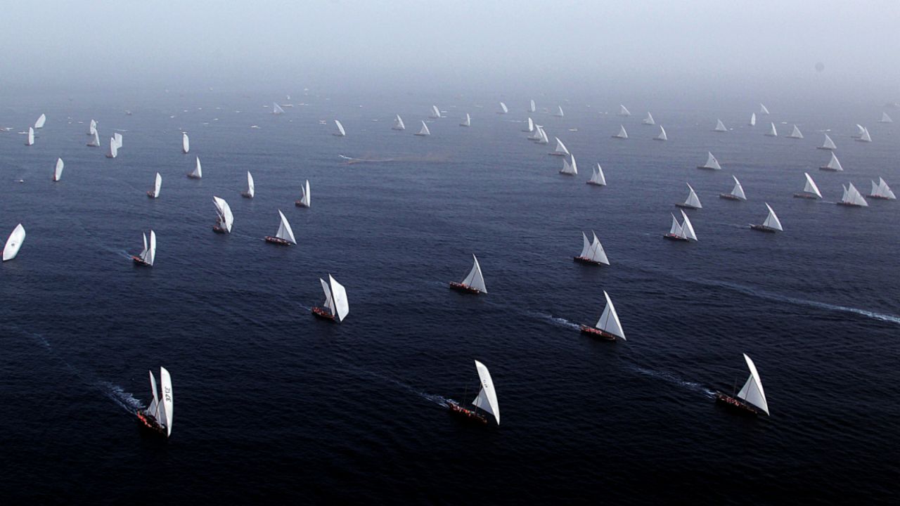 Some dhows are now being used for racing. The Al-Gaffal dhow race takes place off the coast of Dubai in May every year.
