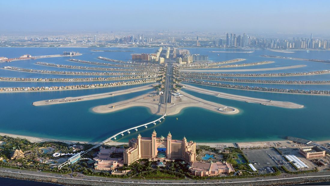 In the foreground, Atlantis The Palm, which opened in September 2008.