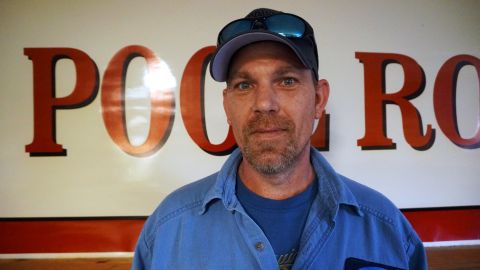 Chuck Shelton, a longtime employee at the Killen plant, has five kids and worries about his family's future.