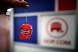 Metal "Make America Great Again" Christmas ornaments are available for sale at CPAC 2017.