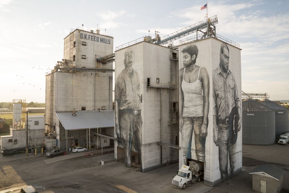 Painted in the border town of Fort Smith, Arkansas, US, this work explored the notion of the American hero in modern life.