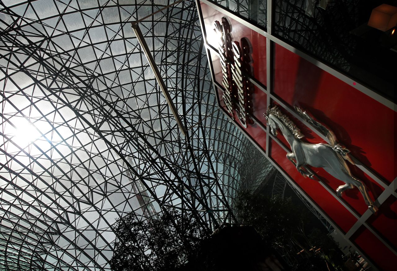 Ferrari World is one of the world's largest indoor theme parks.