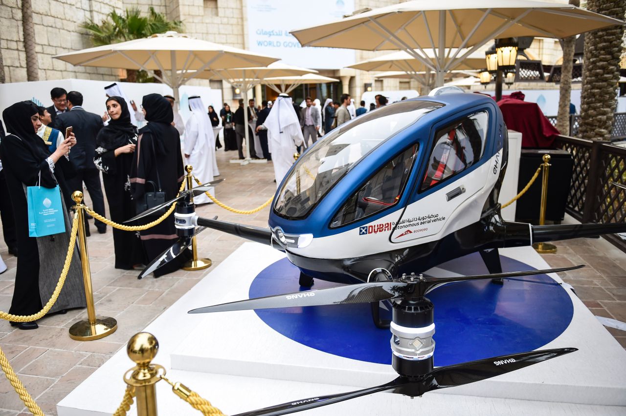 The model was on display at the World Government Summit 2017 in Dubai, where the partnership between the RTA and Chinese drone makers Ehang was announced.