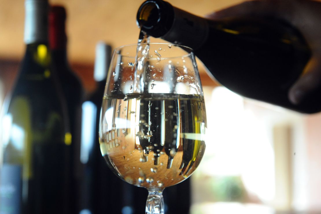 White wine is a classic choice at the bar.