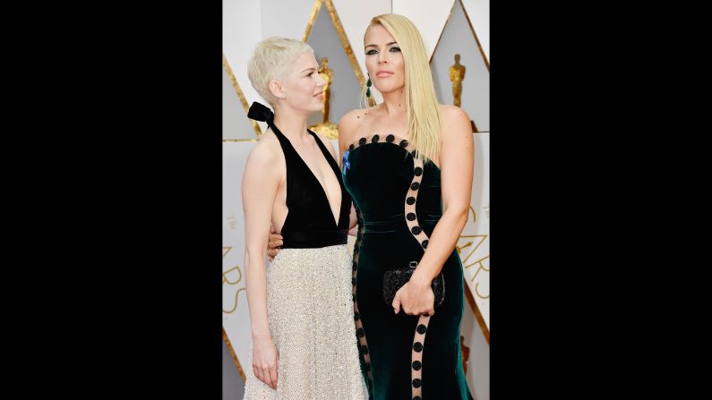 Michelle Williams, left, and Busy Philipps