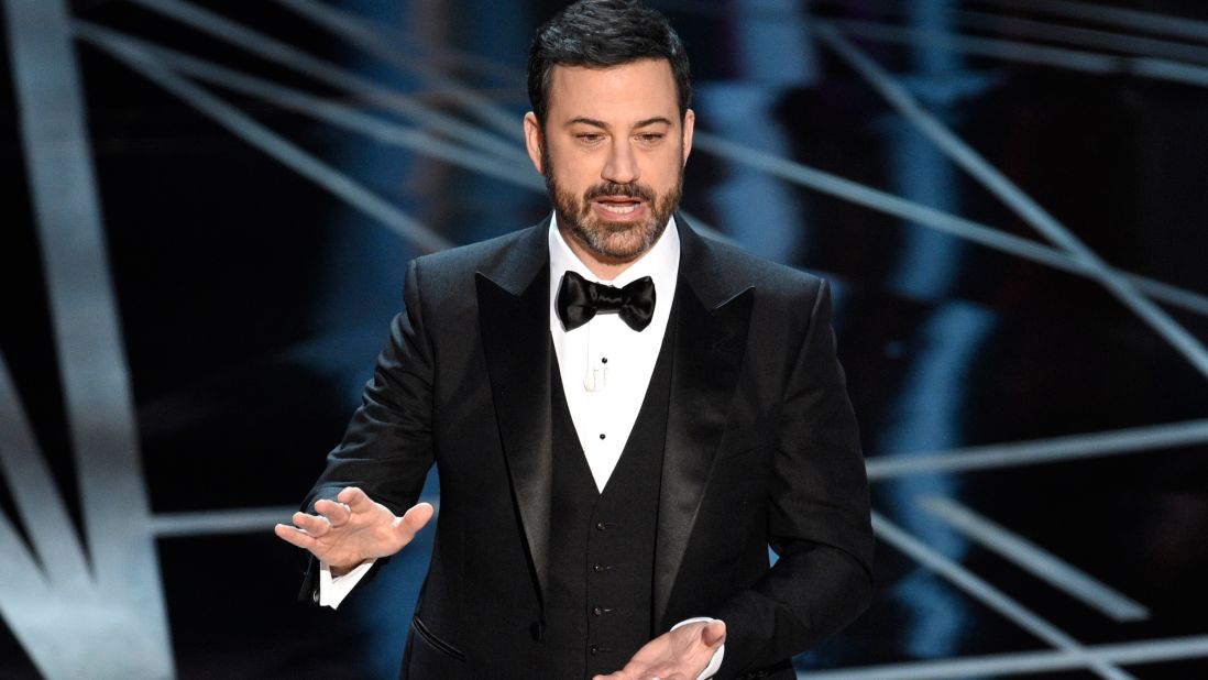 Comedian Jimmy Kimmel was hosting the show for the first time.