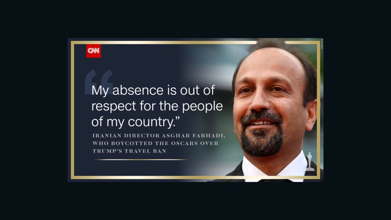 Asghar Farhadi chose not to attend the 89th Academy Awards.