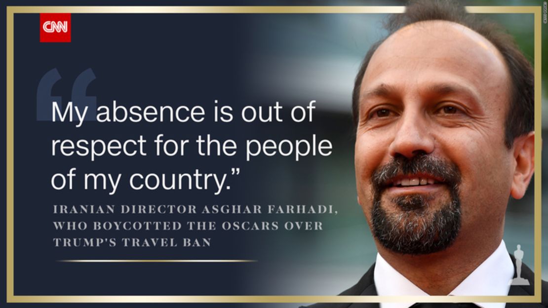 Asghar Farhadi chose not to attend the 89th Academy Awards.