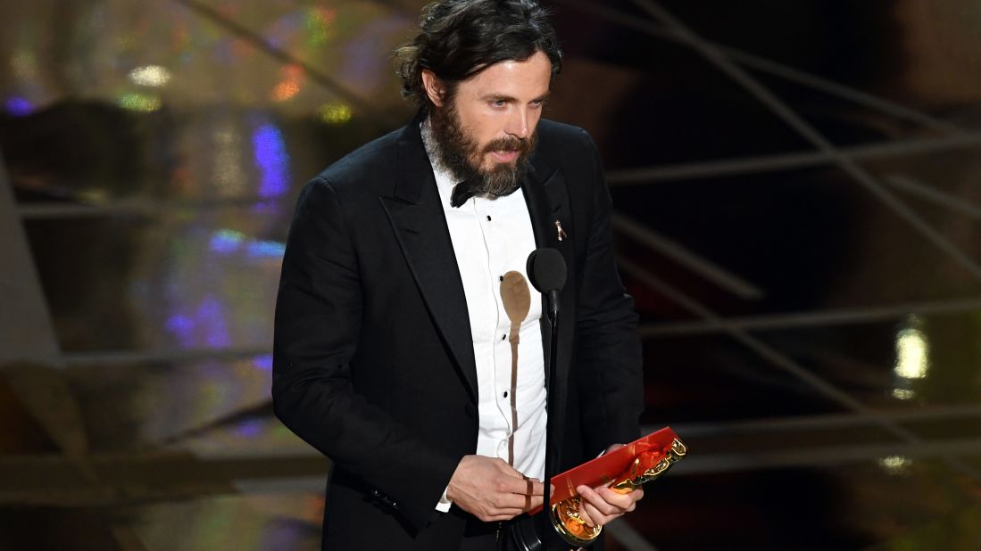 Casey Affleck won best actor for his role in "Manchester by the Sea."