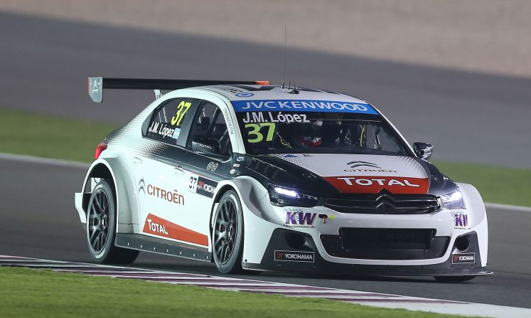 Lopez, seen here competing for Citroen Racing in Doha, won the World Touring Car Championship in 2014, 2015 and 2016.