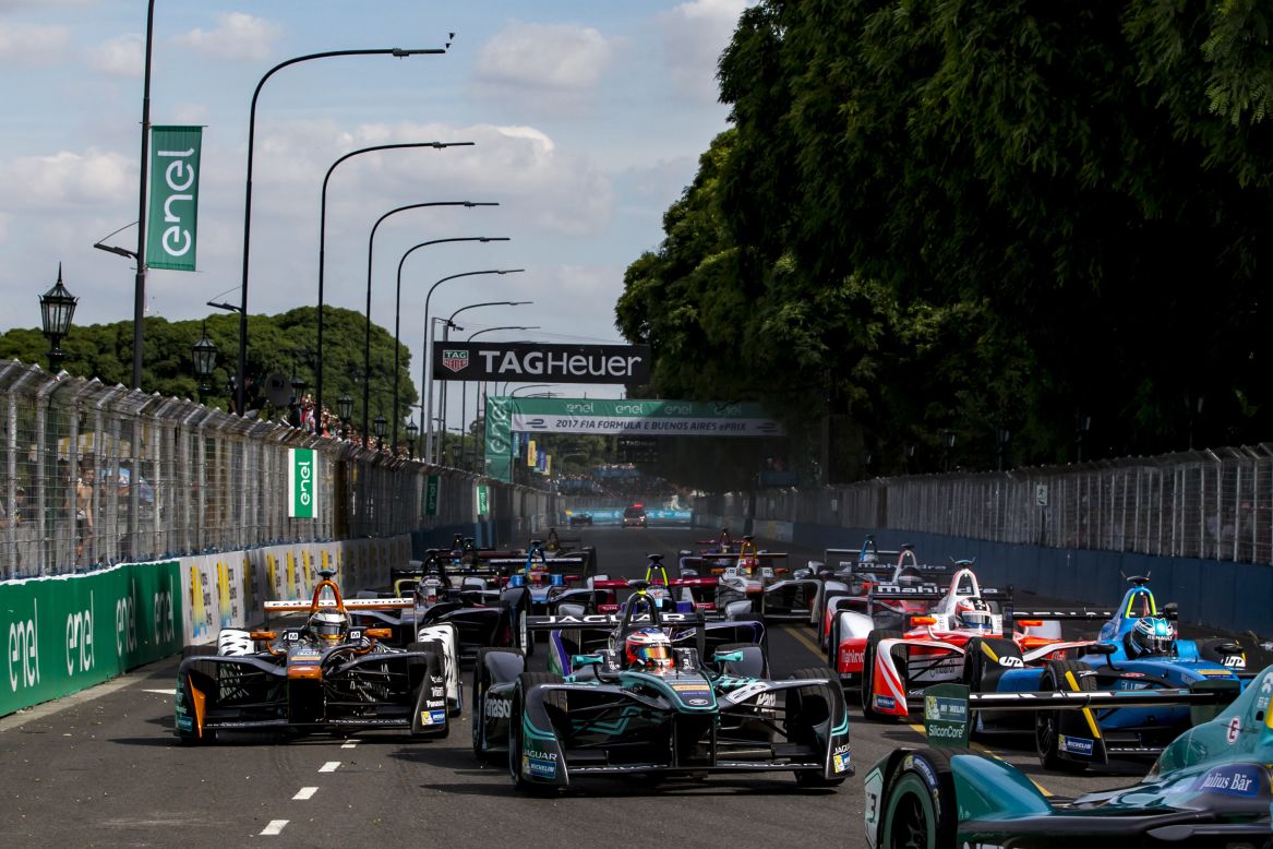 Di Grassi started on pole for the first time in his Formula E career, but the Brazilian's old adversary Buemi claimed the checkered flag in the South American race. 
