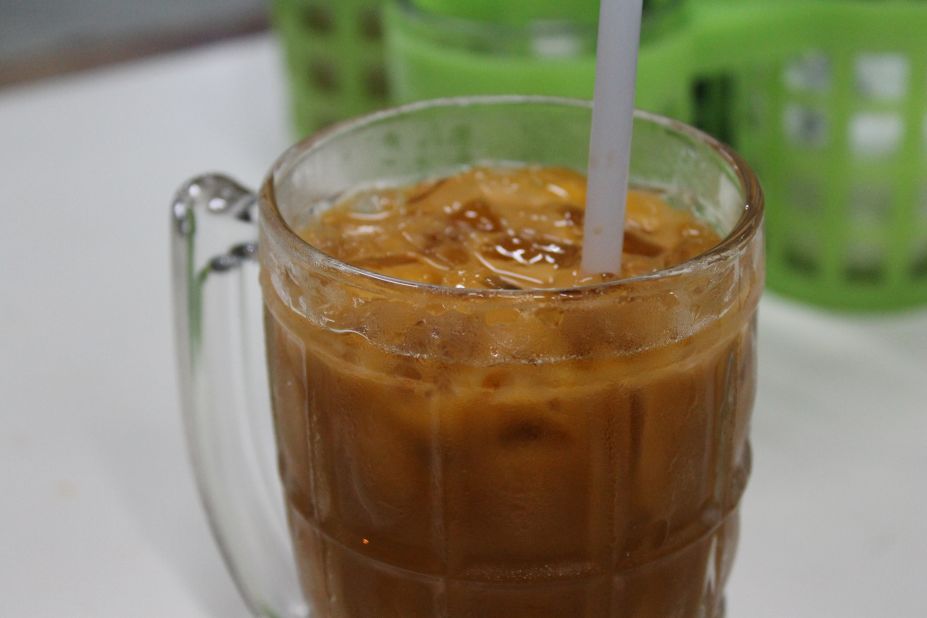 <strong>Thai iced tea, Thailand:</strong> This drink is made from strong-brewed black tea which is then mixed with condensed milk and spices. It has a strong, sweet caffeine kick.