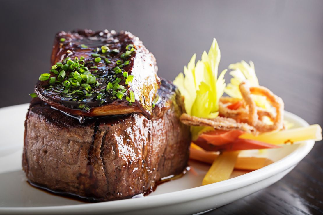 Filet mignon with foie gras is among the decadent offerings at Voltaggio Brothers Steak House.