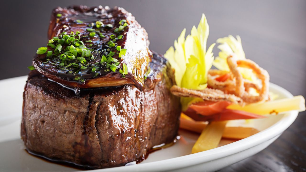 Filet mignon with foie gras is among the decadent offerings at Voltaggio Brothers Steak House.