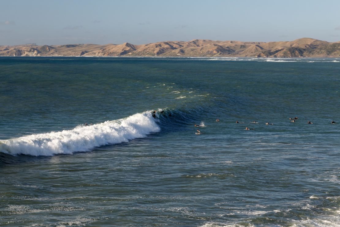 Raglan beach is home to one of the longest breaks in the world.