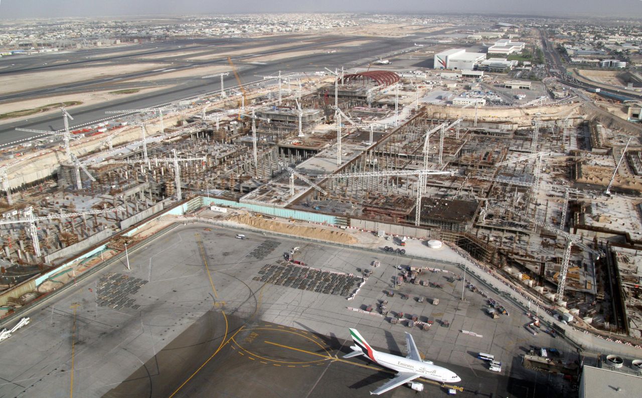 Dubai International Airport is the emirate's primary airport, but Al Maktoum International Airport was built as part of the Dubai World Central development. Around 23 miles from Dubai, once completed the airport will have capacity for more than 160 million passengers a year.