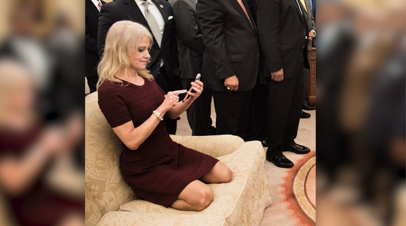 Kellyanne Conway couch photo sparks memes