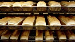Loaves if Wonder Bread are cooled before being sliced and bagged at the Hostess Brand Inc. bakery in Sacramento, California, U.S., on Thursday, March 10, 2011. Hostess Brand Inc.'s Wonder Bread, one of the first companies to distribute bread in sliced form, celebrates its 90th anniversary in March of 2011. Photographer: Ken James/Bloomberg via Getty Images