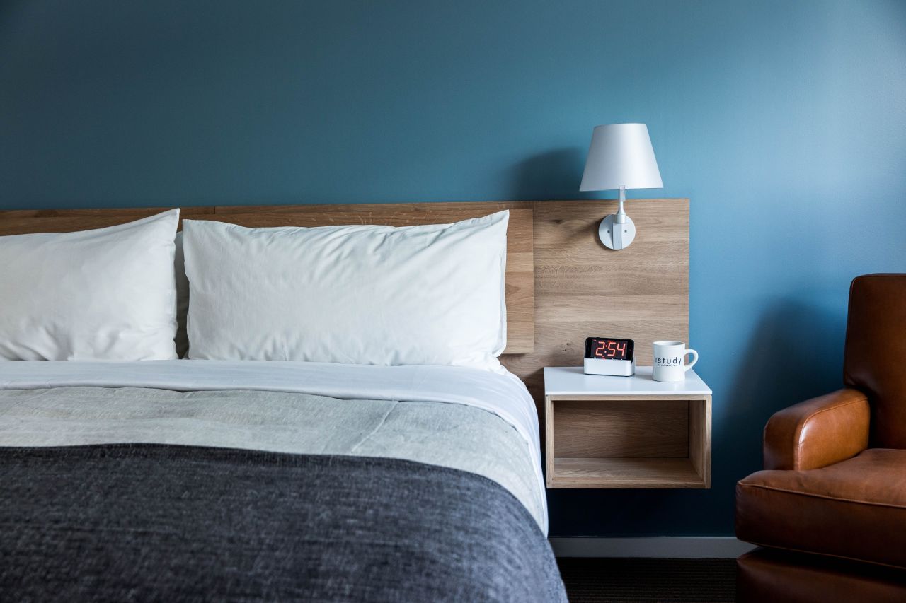Room rates start in the mid-$200s. Study creator McGowan was inspired to launch the brand after visiting colleges with his daughter. He saw a need for boutique properties with personalities that reflect nearby campuses.