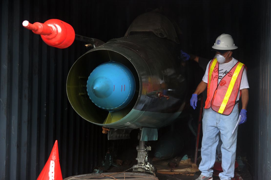 A MIG-21 jets found inside the North Korean Chong Chon Gang vessel seized in July 2013.
