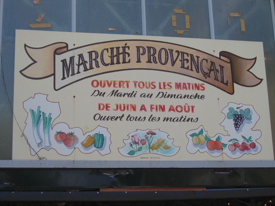 The Marché Provencal stands in the historic centre of Antibes.