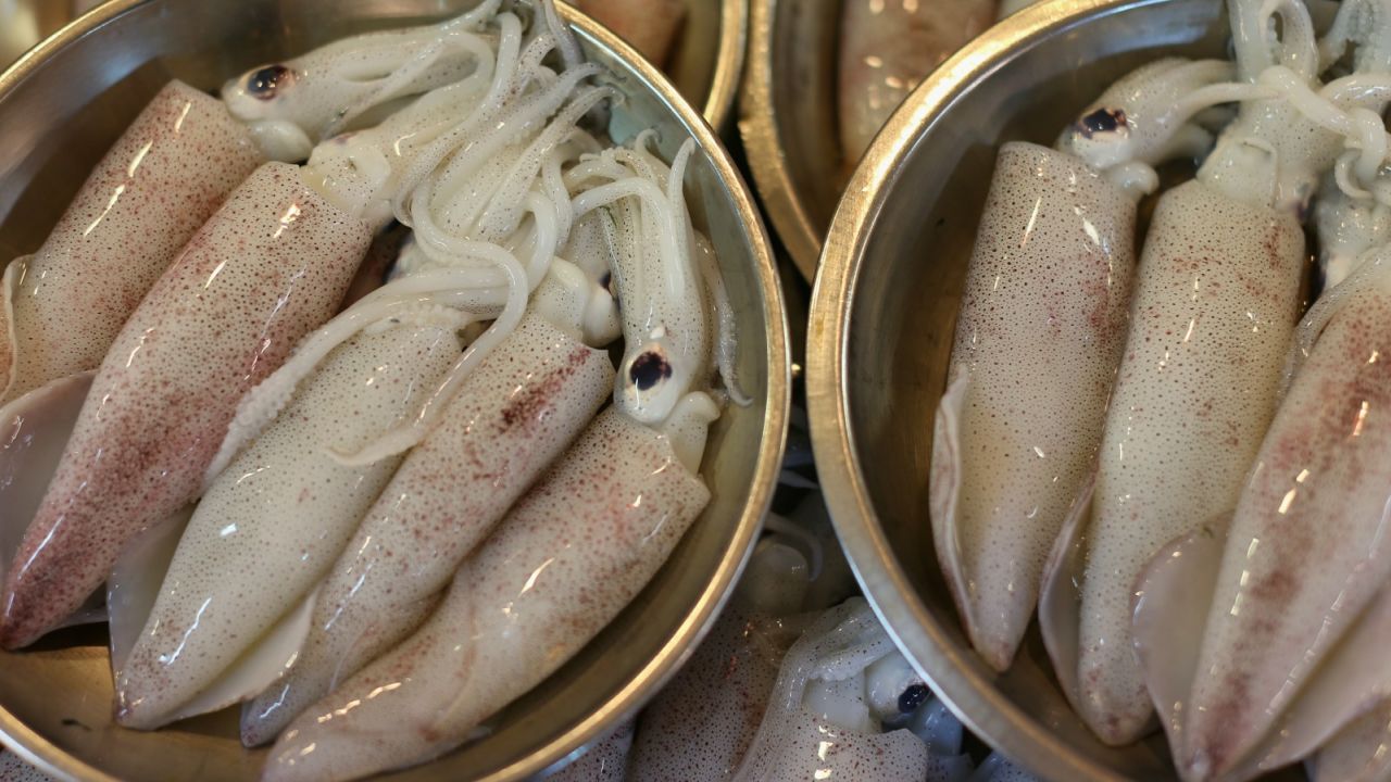 Failing a fishing trip, squid can always be easily obtained at Hong Kong's wet markets.