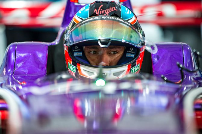 Argentine Jose Maria Lopez drives for the DS Virgin Racing Formula E team. 