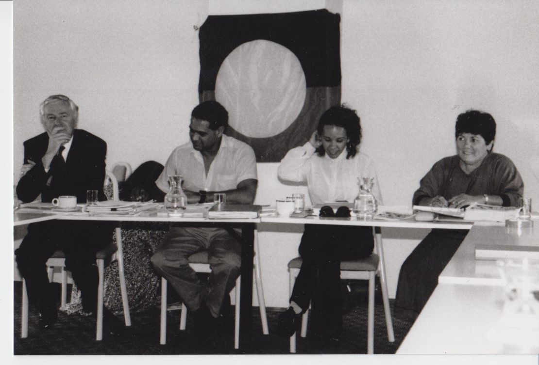 Linda Burney in 1997 with the Aboriginal Education Consultative Group (AECG).