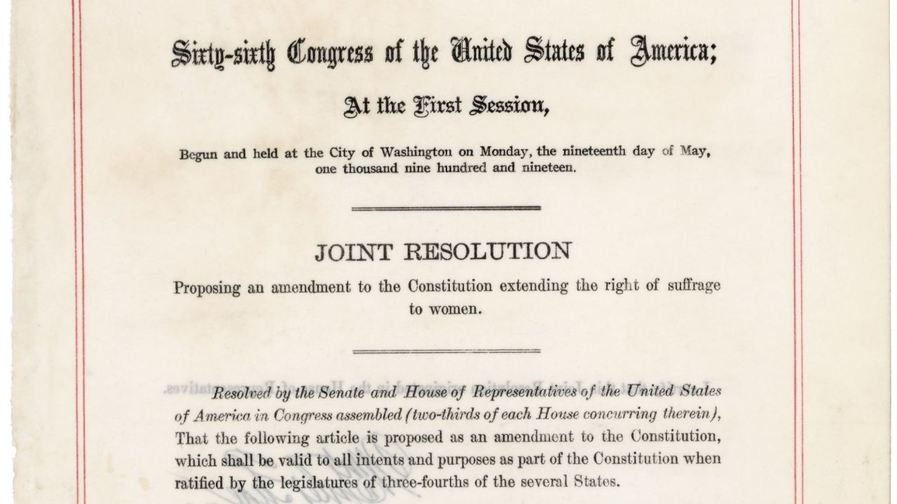 19th Amendment to the US Constitution: Women's Right to Vote, 1919