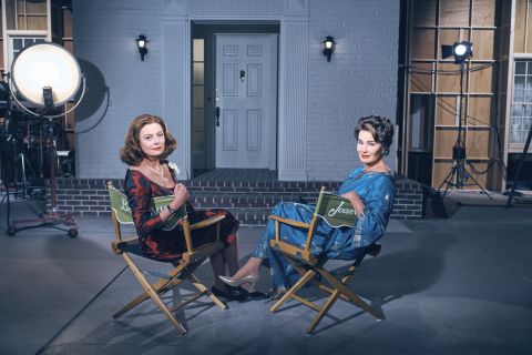 Susan Sarandon, left, and Jessica Lange tackle the roles of Davis and Crawford in the new FX anthology series "Feud," which promises a campy peek at the epic battle during the making of "Baby Jane." Writer-producer Ryan Murphy is the creative force behind the eight-episode show that follows on the heels of his success with "<a href="http://www.cnn.com/2017/02/16/entertainment/american-horror-story-season-7/">American Horror Story</a>" and "<a href="http://www.cnn.com/2016/02/03/entertainment/people-vs-oj-simpson-feat/">The People Vs. O.J. Simpson: American Crime</a>." 