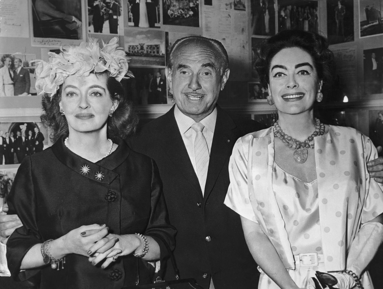Studios were reluctant to finance "Baby Jane" with such "mature stars" in the leads. Seven Arts finally agreed to do the film, with Warner Bros. releasing it. Here, Warner studio chief Jack L. Warner promotes the movie with the two actresses in 1962. Davis, known as the fourth Warner brother when she was a box-office queen, often called Warner a father figure, but she stormed off the Warner lot on bad terms in 1949. Crawford had been her rival at the studio.