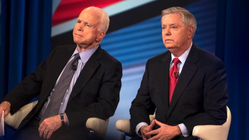 CNN town hall with US senators John MCcain and Lindsey Graham on Wednesday, March 1.