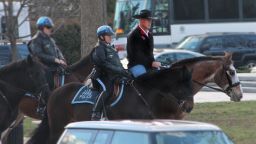Ryan Zinke rides horse to work