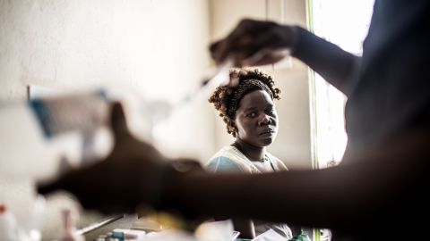 25 year old Dorcas Lanyero waits for a blood test during a visit to an IPPF-affiliated clinic in Gulu, Uganda.